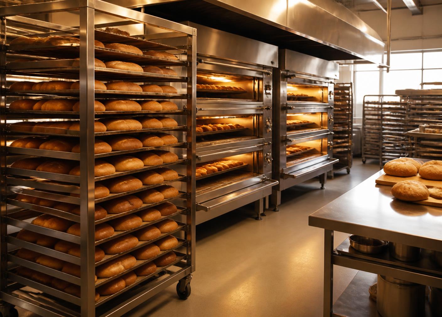 Industrial bakery equipment installed by Glitter Gulf
