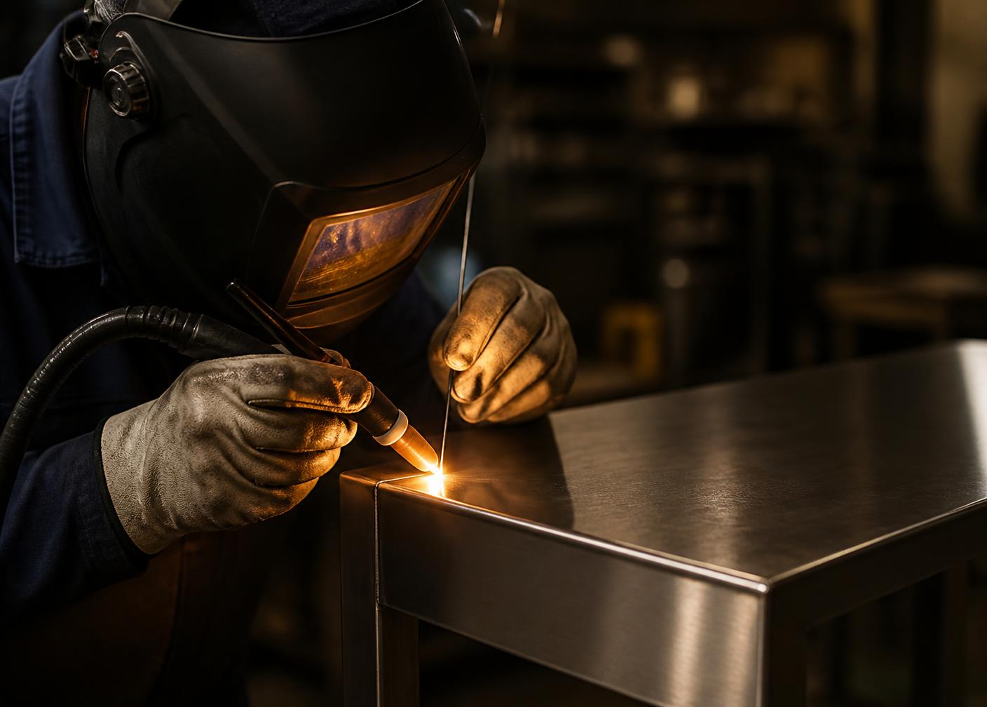 Stainless steel fabrication workshop in Muscat